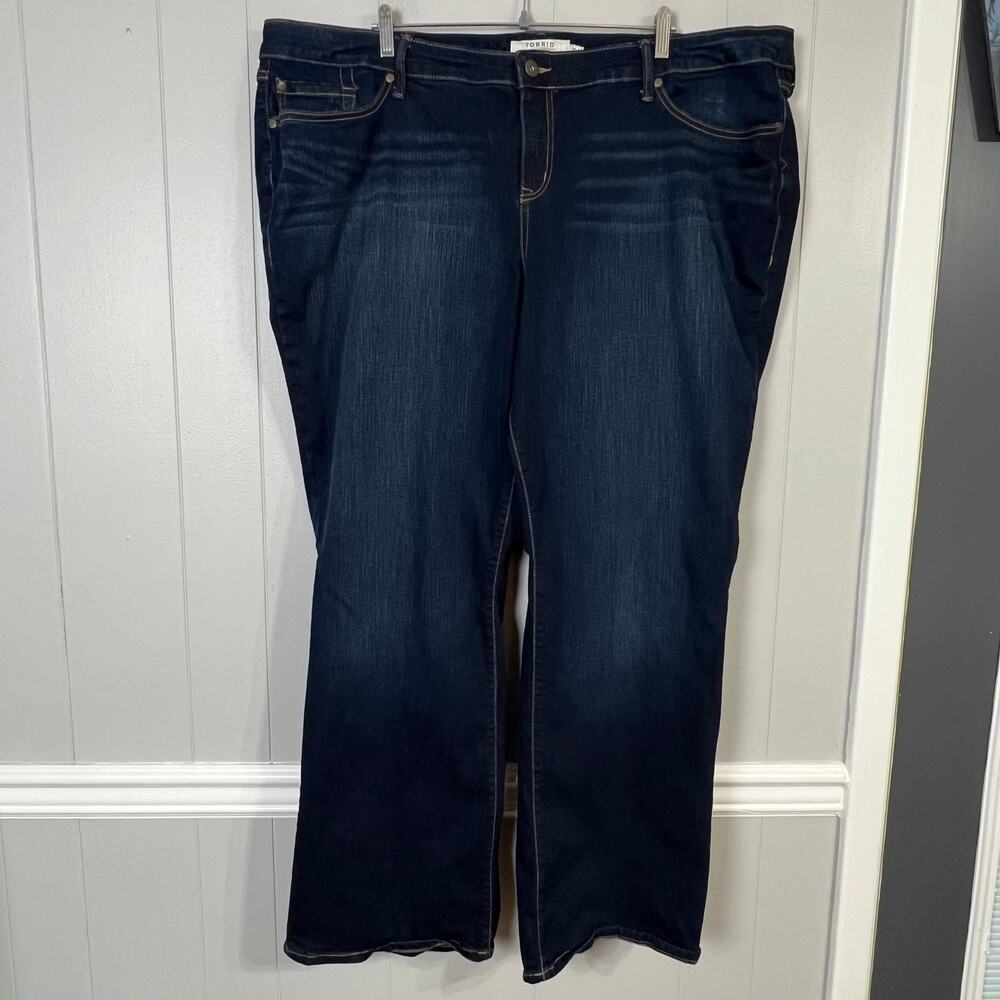 Torrid Womens 28T Tall Bootcut Jeans Dark Wash Stretch Plus Size